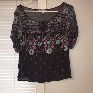 American eagle short sleeve boho shirt